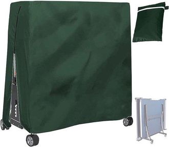 No Brand Funda Plegable Para Mesa De Ping Pong, Impermeable Y Resistente A Los Rayos Uv, De Tejido 210d (verde, 165x70x185cm)