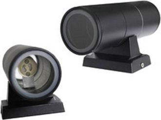 Trade Shop Trade Shop Traesio - Trade Shop - Applique Doppia Emissione A Parete Giardino Esterno Ip55 Portalampada Gu10 Es01 - Negro