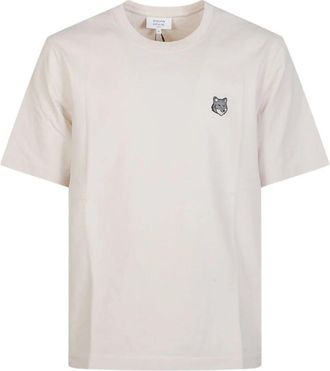 Maison Kitsun&eacute; Maison Kitsune T-shirts en polos - Heren - T-shirts - Beige - L - Tops