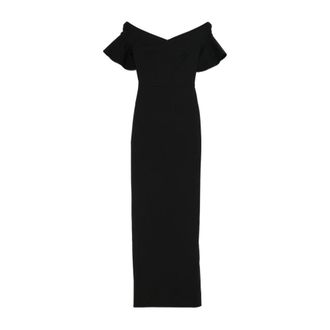 Solace London Off-Shoulder Maxi Jurk - Dames - Maxi kleedjes - Zwart - S - Kleedjes