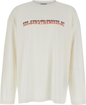 Bluemarble White Long sleeves T-shirt