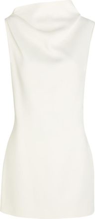 Khaite Astor High-neck Crepe Mini Dress - White - 8 (UK12 / M)