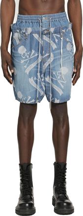 MASTERMIND WORLD Aloha Denim Shorts