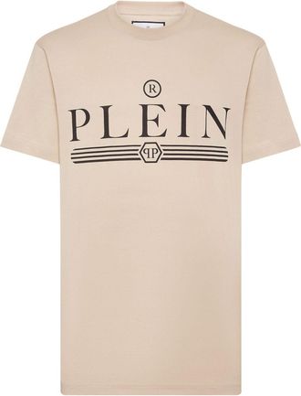 Philipp Plein logo-print cotton T-shirt - men - Cotton - XXXL - Neutrals