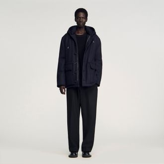 Sandro Hooded wool parka