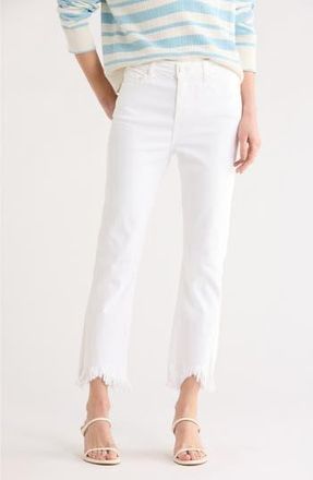 SIMKHAI River High Waist Straight Leg Jeans in Distressed White at Nordstrom Rack, Size 32