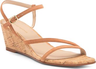 Stuart Weitzman Oasis 50 Wedge Sandal in Nougat at Nordstrom Rack, Size 9.5
