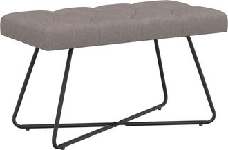 vidaXL Banco Con Tapicer&iacute;a Con Botones Topo 80 X 40 X 46 Cm Tela Vidaxl