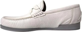 Dolce & Gabbana Loafers Moccasins - Heren - Loafers - Wit - 39 EU - Leer - Schoenen