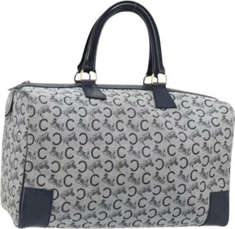 Celine Pre-owned Handbags, female, Blue, Size: ONE SIZE Pre-owned Vintage Canvas Handbag