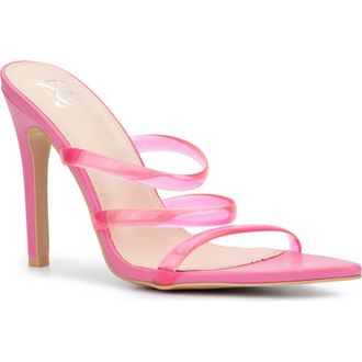New York & Company Biana Clear Strappy Heeled Sandal in Pink at Nordstrom Rack, Size 10
