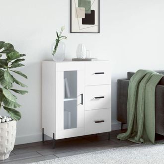 vidaXL Credenza Bianca 69,5x34x90 cm in Legno Multistrato - Vidaxl