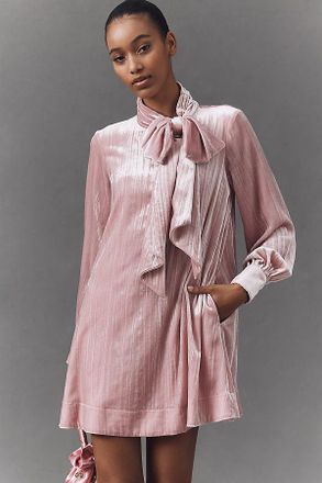 Maeve The Caroline Tie-Neck Mini Dress by Maeve