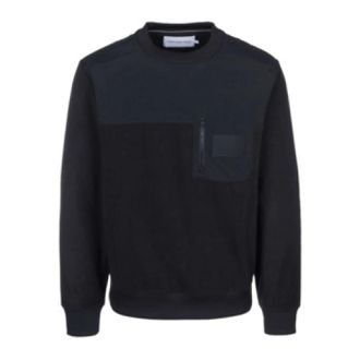 Calvin Klein Heren, Sweatshirts & Hoodies, Zwart, Maat: M Katoen
