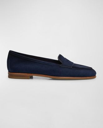 Santoni Carla Suede Penny Loafers