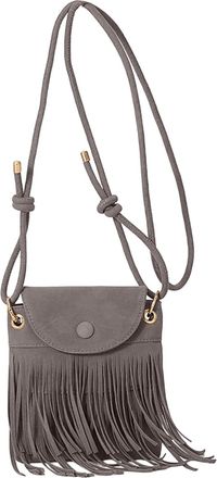 Generic Womens Fringe Crossbody Bag Fashion Casual Small Messenger Bag Hobo Crossbody Tassel Shoulder Bags PU Leather Cell Phone Wallet Purses (Grey)