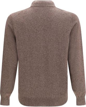 Brunello Cucinelli Mens Brown Cashmere Cardigan Clothing