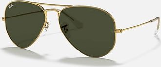 Ray-Ban Mens Aviator Classic Sunglasses In Polished Arista Gold
