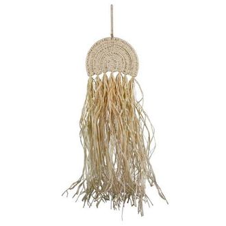 Foreside Home And Garden Harmony Arch Hanging Accent Seagrass & Raffia in Beige at Nordstrom, Size Medium