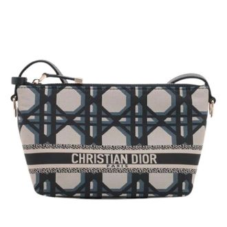 Dior Pre-owned Shoulder Bags, female, Blue, Size: ONE SIZE Pre-owned Leather Shoulder Bag