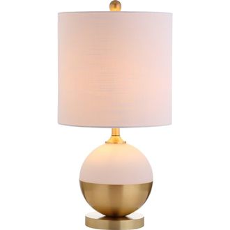 Jonathan Y Designs Carr 23.5 Ceramic/Metal LED Table Lamp, White/Brass at Nordstrom