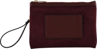 Pourchet Cassis Daim Pochette - Dames - Clutches - Rood - ONE Size - Leer - Tassen