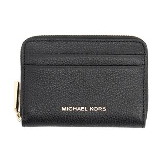 Michael Kors Accessoires, Dames, Zwart, ONE Size, Leer, Jet Set Kleine Leren Kaartmap met Ritssluiting