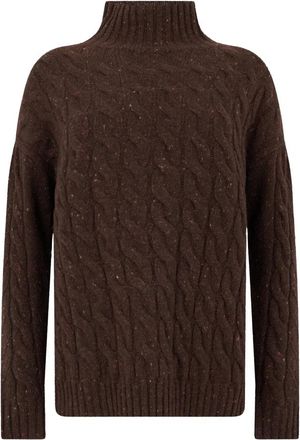 Max Mara Turtleneck Trui - Dames - Coltruien - Bruin - M - Wol - Truien & Vesten