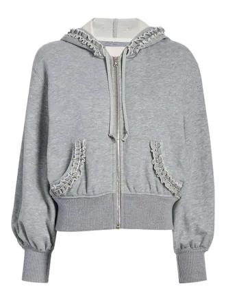 Cinq à Sept Maddie zip-up sweater - Grey