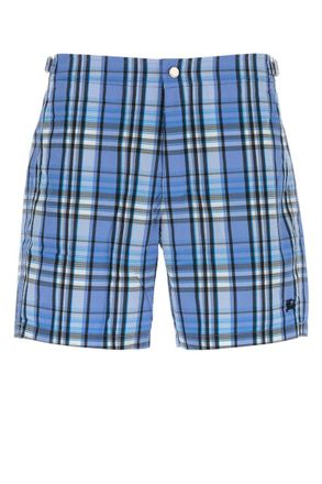 Burberry Blue Check Swim Shorts