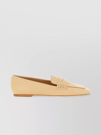 Aeyde tom square toe loafer with stitch detailing