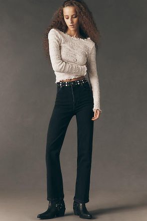 Frame Denim Le Sleek Straight High-Rise Straight-Leg Jeans