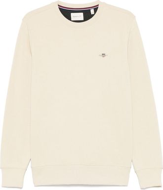GANT Sweater met ronde hals en schildpatroon - Beige