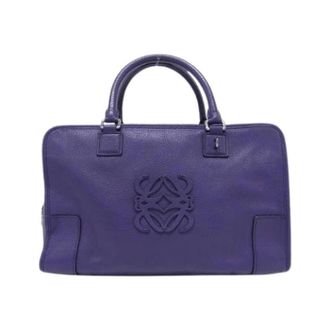 Loewe Pre-owned Amazona Goatskin Handbag - Dames - Pre-owned - Paars - Maat: ONE Size Leer