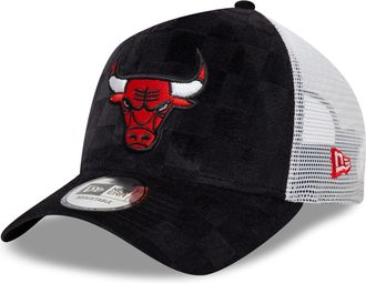 New Era A-Frame Trucker Baseball Cap - Check Chicago Bulls - One Size Black