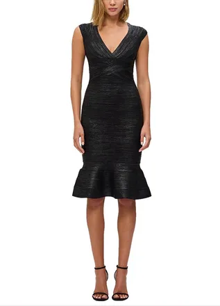 H&eacute;rve L&eacute;ger The Metallic Sophie Dress
