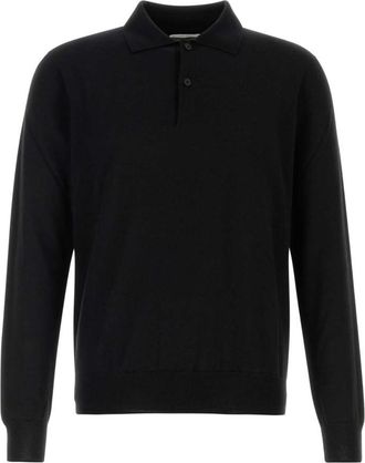 The Row Black Full Sleeves Polo