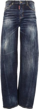 Dsquared2 Blauwe Denim Jeans - Dames - Regular Fit Jeans - Blauw - S - Denim - Jeans