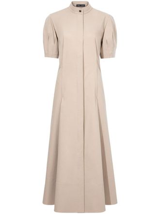 Proenza Schouler Tracey buttoned-slits midi dress - Neutrals