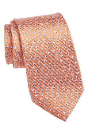 Nordstrom Neat Paisley Silk Tie in Orange at Nordstrom