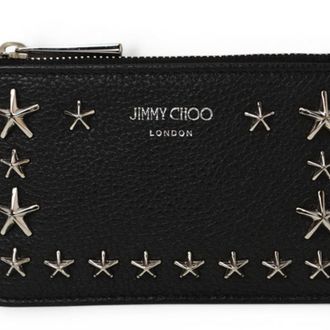 Jimmy Choo London Black Leather Coin Purse/Coin Case (Pre-Owned)