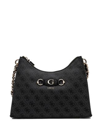 Guess Co logo-lettering shoulder bag - Black