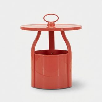 Les Tendances Mesa Auxiliar Revistero De Polipropileno Para Sal&oacute;n Iris - Rojo
