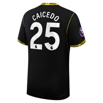 Nike Mois&eacute;s Caicedo Chelsea 2026/27 Match Away Nike Mens Aero-FIT Soccer Jersey in Black | NN204415156-CFC
