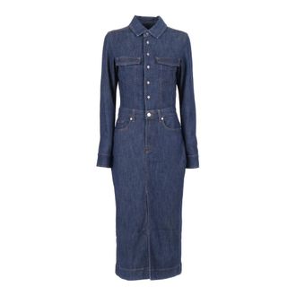 7 For All Mankind Kleedjes, Dames, Blauw, S, Maxi Abito Halona