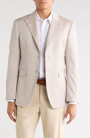 Elie Tahari Slim Fit Textured Blazer in Tan at Nordstrom Rack, Size Xx-Large