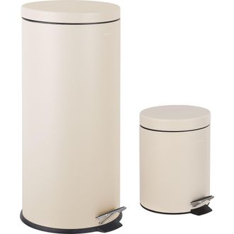 Happimess Oscar 8-Gallon Step-Open Trash Can with FREE Mini Trash Can in Limestone Beige at Nordstrom