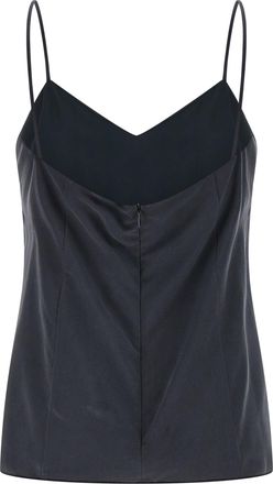 Max Mara Womens Gray Silk Sleeveles T-Shirt
