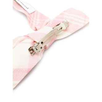 Vivienne Westwood Tartan Recycled Polyester Hair Bow - Pink