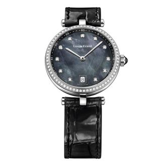 Louis Erard Romance Quartz Diamond Black Dial Ladies Watch 11810SE19.BDCB7